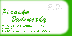 piroska dudinszky business card